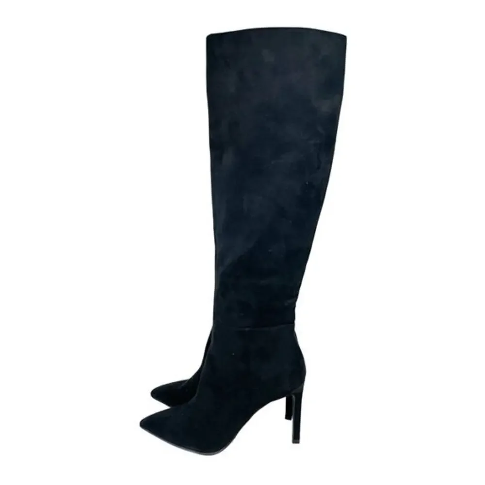 Open Edit Women's Barbara Tall Pointed Toe Boot Black Size 6.5 M‎